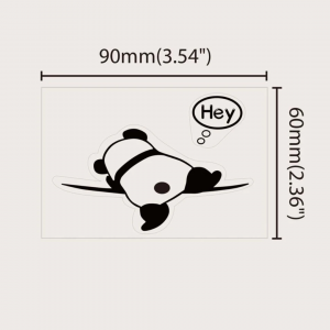 Cartoon Panda Print Laptop Sticker Pcv