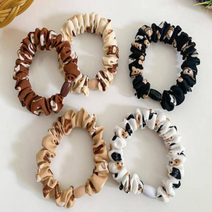 5 pcs Women Bear Pattern Casual Scrunchie 