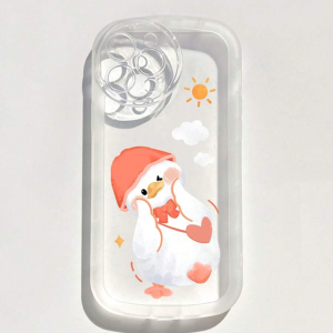 Cartoon Duck Print Clear Phone Cover  iphone 11
