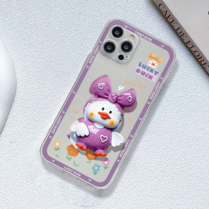 Cartoon Duck Pattern Clear Phone  Cover iphone 13  