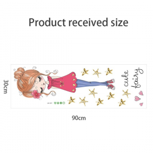  Cartoon Girl Pattern Wall Sticker