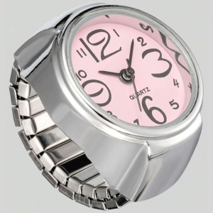 Round Pointer Quartz  Ring Watch