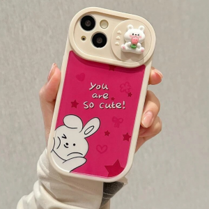 Cartoon Rabbit Print Cover With Lens Cover iphone 13 Pro Max