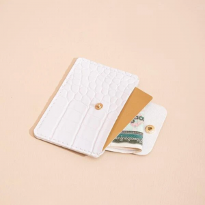 Colorblock Plaid Card Holder