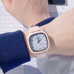Polyurethane Strap Casual Square Dial Quartz Watch