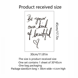 Slogan Print Wall Sticker