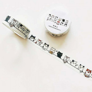 Roll Cat Pattern Masking Tape, Cute Multi-purpose Washi Tape For DIY Craft ( 5 cm )