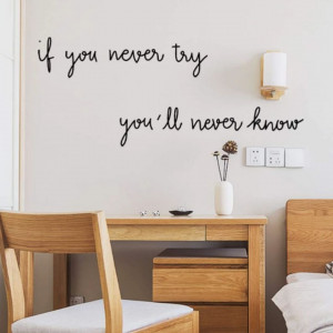 Slogan Graphic Wall Sticker, Simple Black PVC Letter Graphic Wall Sticker 