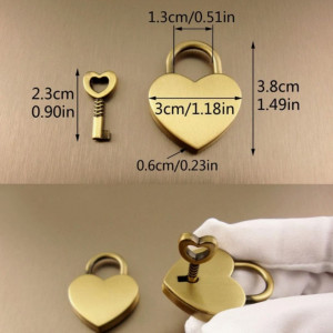 Creative Golden Heart Design Lock