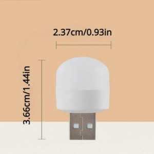 1Pc Mini USB Night Light Warm White Eye Protection 