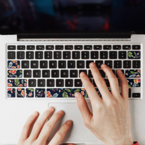 Flower Pattern Sticker Compatible With Macbook Air