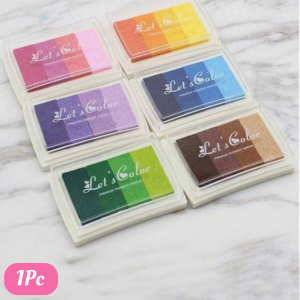 1Pc Slogan Random Graphic Mixed Color Ink Pad, Simple Portable Multi-purpose Ink Pad For Stamp