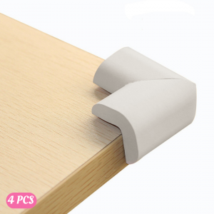 Set Of 4pcs Solid Color Table Corner Cover-Gray