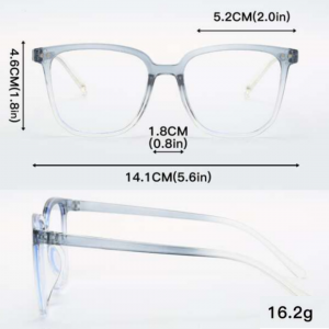  1pc Ladies' Transparent Glasses Frame Anti-fog & Ultra Light Prescription 