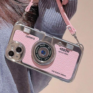 Camera Pattern Cover IPhone 14  With Lanyard