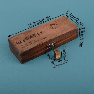 42pcs Letter Design Wooden Stamp