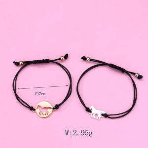2 pcs Girls Horse Decor Bracelet