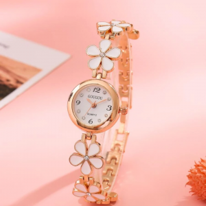 Floral Strap Quartz Jewelry Watch