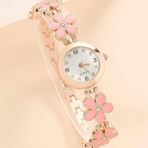 Floral Strap Bracelet Quartz Watch