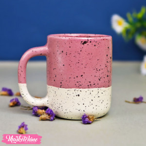 Pottery mug-Kashmir&White