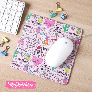 Rubber Mouse Pad-Unicorn-Pink 