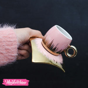 Ceramic Coffee Cup&plate-Pink