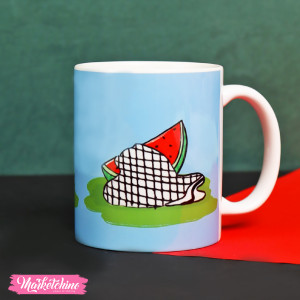 Printed Mug-Light Blue Water Melon
