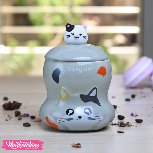 Ceramic Mug-Olive Cat