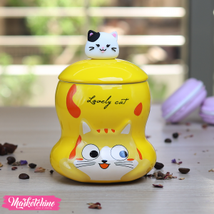 Ceramic Mug-Yellow Cat