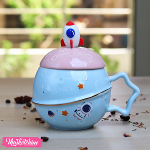Ceramic Mug-Light Blue Astronaut
