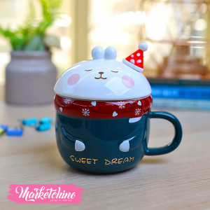Ceramic Mug-Olive Cat