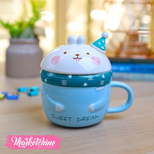 Ceramic Mug-Light Blue Cat