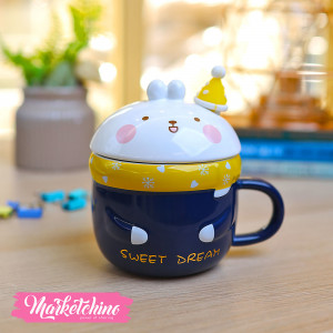 Ceramic Mug-Dark Blue Cat