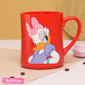Ceramic Mug-Red Daisy Duck