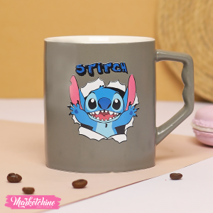 Ceramic Mug-Gray Stitch 1