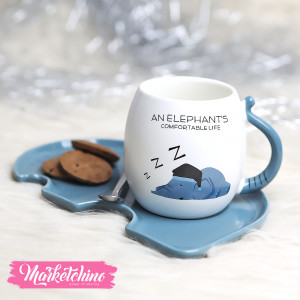 Ceramic Cup&plate-Elephant 