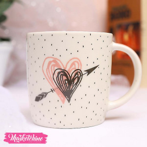 Ceramic Mug-Pink Heart 1
