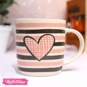 Ceramic Mug-Pink Heart 2