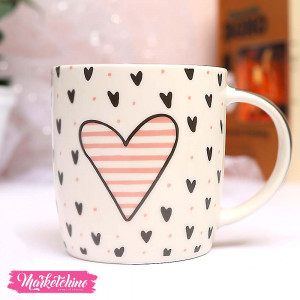 Ceramic Mug-Pink Heart