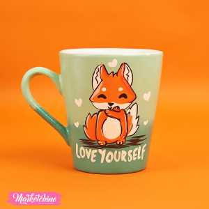 Painted Ceramic Mug-Love Your Self