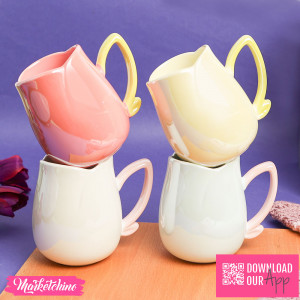 3D Ceramic Mug - Pastel Flower 