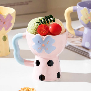 3D Ceramic Mug - Flower 