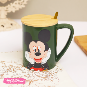 Ceramic Mug-Dark Green Mickey Mouse