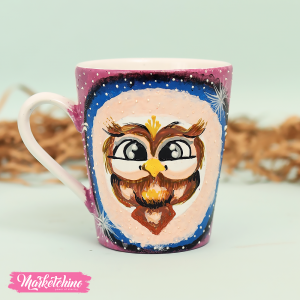 Painted Ceramic Mug-Owl 