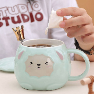 Ceramic Mug-Mint Green Sheep 