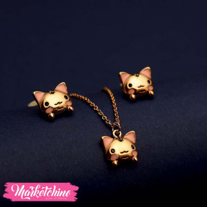 Set Of Earring&Necklace-Hello Kitty