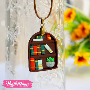 Polymer Clay Necklace-Library