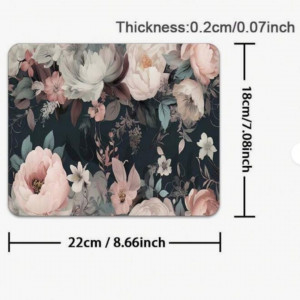 Flowers Gaming Mouse Pad With Non-Slip Base 