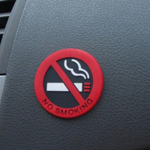 No Smoking Car Stickers Styling Round Red Sign Vinyl  Car Sticker