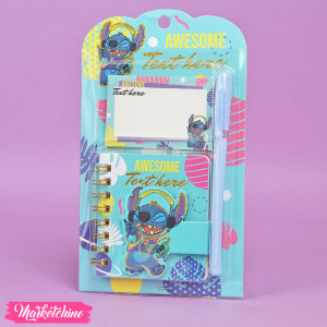 Set Of Mini Notebook With Pen & Sticky Note - Stitch